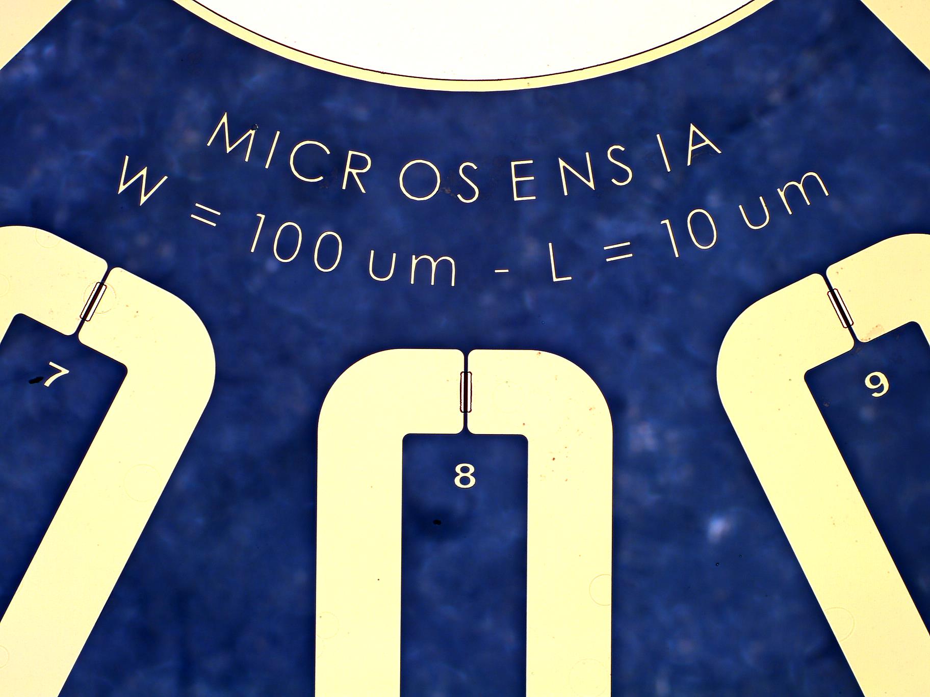 Patternable OECT – Fixed W / Fixed L - 100/10um