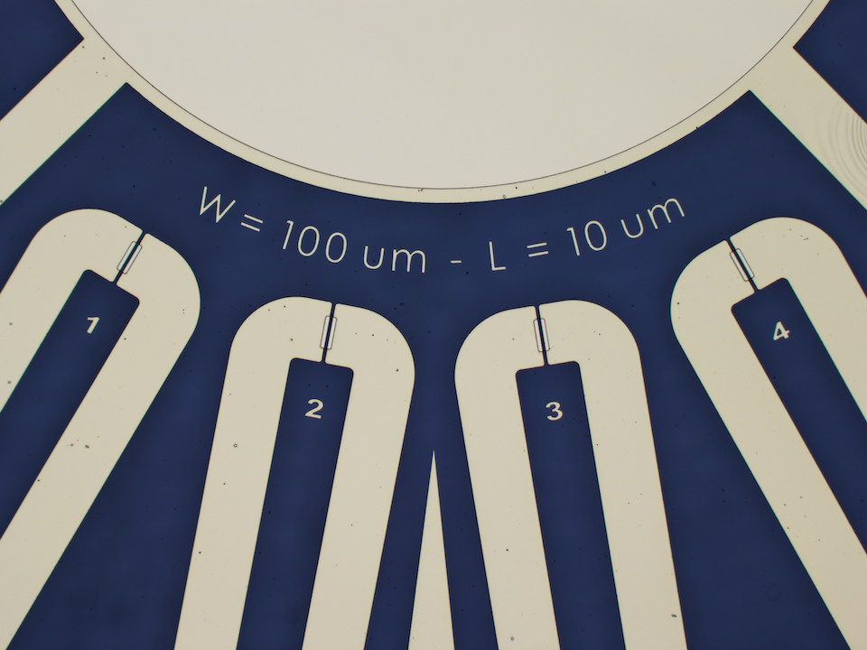 OECT, W = VAR, L = 10 um