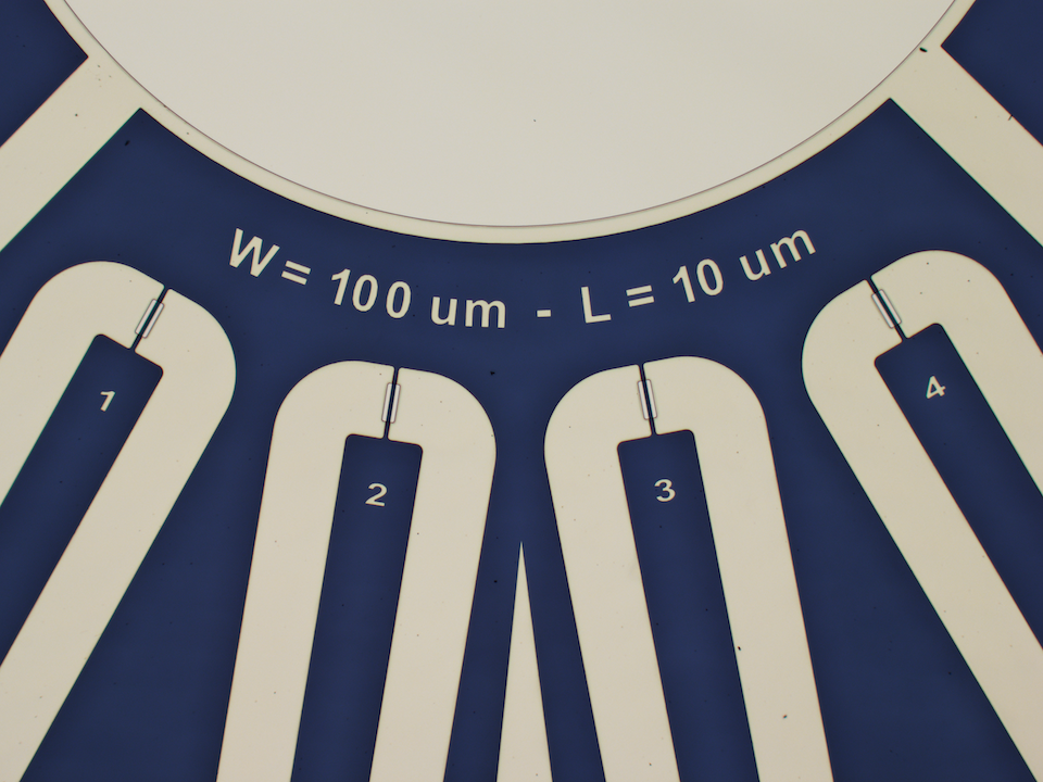 OECT, W = 100 um, L = VAR