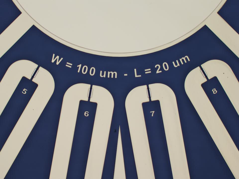 OECT, W = 100 um, L = VAR